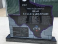 A monument commemorating PNG’s 5A baseball state championship from 2017 now sits just outside the school’s batting facility and right field. (Courtesy of Steve Morse)